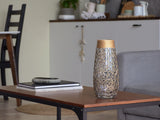Glass Vase For Home And Office Decor Gold Hand Painted