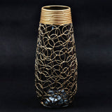 Glass Vase For Home And Office Decor Gold Hand Painted
