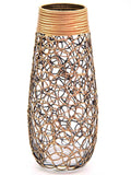 Glass Vase For Home And Office Decor Gold Hand Painted