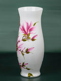 Glass vase Modern For Home Or Office Decor Blooming Magnolia Pink