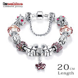 $14.99 - 50% Discount Antique Silver Original Women Glass Charm Bracelet And Bangle Fit Charm Bracelet